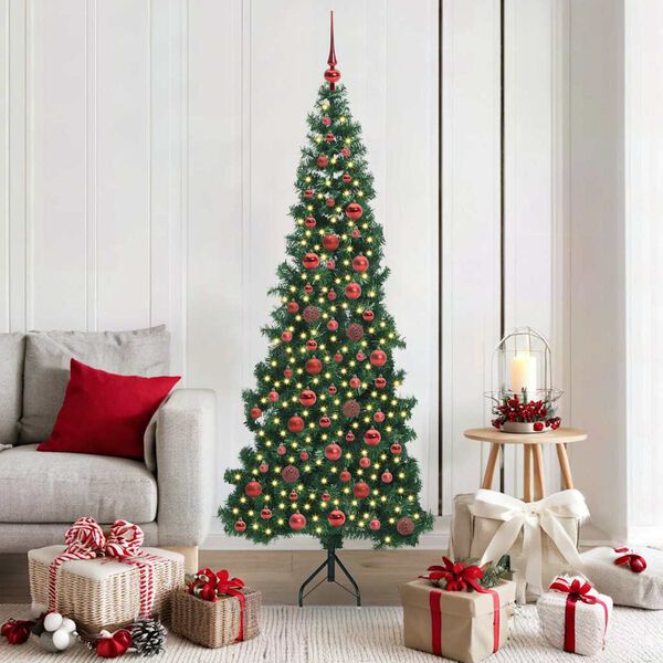 vidaXL &Aacute;rvore de Natal artificial de canto Verde 180 cm PVC e Metal