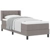 vidaXL Cama box spring com colch&atilde;o Cinzento-acastanhado 80 x 200 cm