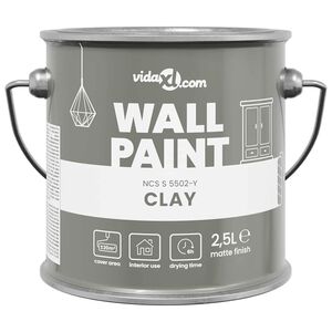 vidaXL Tinta de parede Cinzeto 2,5 L Impress&atilde;o em parede