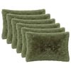 vidaXL Capa almofada 6 unid. HEERLEN Verde 50 x 75 cm Fleece PV