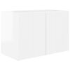 vidaXL Conjunto de Gabinete de Parede para TV 4 pcs Branco Brilhante