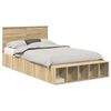 vidaXL Estrutura da Cama com prateleira Carvalho Sonoma 120 x 190 cm