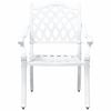 vidaXL Conjunto de Mesa de Jardim 5 pcs Branco Alum&iacute;nio Fundido