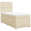 vidaXL Cama com molas/colch&atilde;o 80x200 cm tecido cor cr&egrave;me