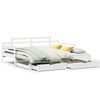 vidaXL Sof&aacute;-cama com gavet&atilde;o e gavetas sem colch&atilde;o 90x200 cm branco