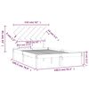 vidaXL Estrutura de cama casal 135x190 cm madeira maci&ccedil;a preto