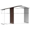 vidaXL Abrigo de jardim 277x192,5x179 cm a&ccedil;o galvanizado castanho