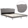 vidaXL Estrutura de cama em tecido 180x200 cm cinzento-claro