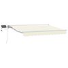vidaXL Estrutura de Toldo Manual com LEDs Creme e Branco 2,5 x 2 m