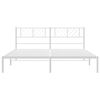 vidaXL Estrutura de cama com cabeceira 193x203 cm metal branco