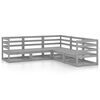 vidaXL 5 pcs conjunto lounge de jardim pinho s&oacute;lido cinzento