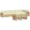 vidaXL Conjunto de Sof&aacute;s para Exterior 8 unid. Branco e Creme