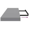 vidaXL Prateleiras parede suspensas 4 pcs 90x23,5x3,8cm MDF cinzento