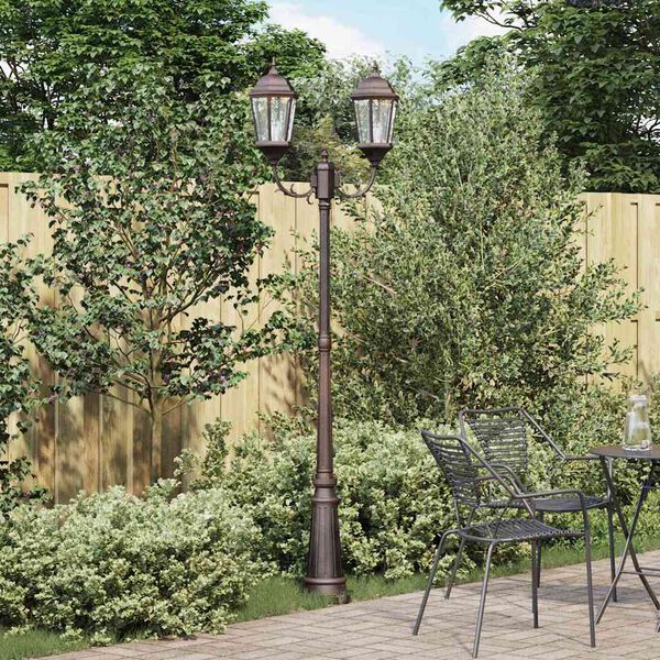 vidaXL Luz de Jardim Bronze 235 cm Alumínio