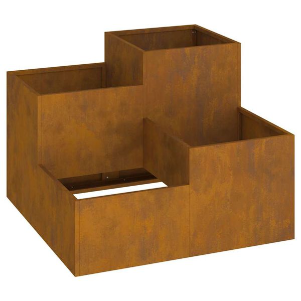 vidaXL Vaso de Jardim Ferro Enferrujado 80 x 80 x 60 cm A&ccedil;o corten