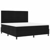 vidaXL Cama Box com colch&atilde;o com led Preto 180 x 200 cm tecido