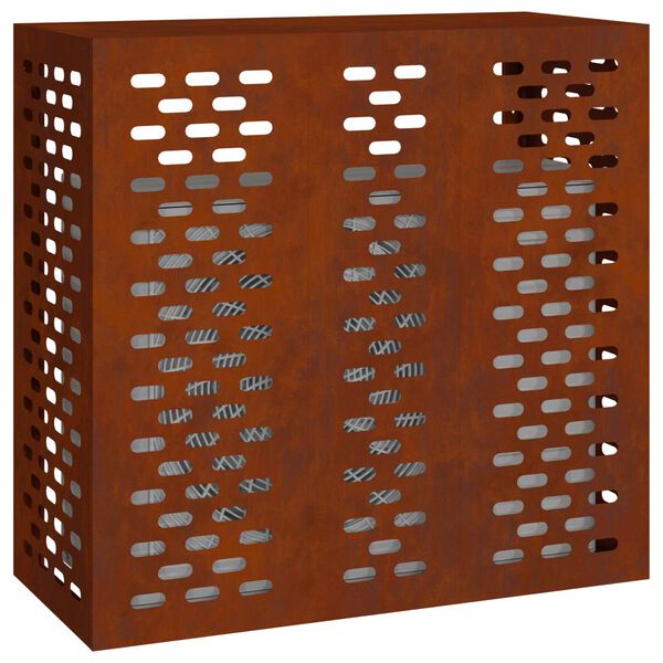 vidaXL Capa de Ar Condicionado Ferro Enferrujado 110 x 50 x 105 cm