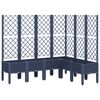 vidaXL Vaso/floreira de jardim c/ treli&ccedil;a 160x120x142 cm PP cinzento azul