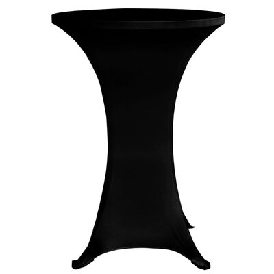 vidaXL Capa para mesa de pé elástica Ø70 cm 4 pcs preto