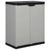 vidaXL Arm&aacute;rio arruma&ccedil;&atilde;o jardim c/ 1 prateleira 68x40x85cm cinza/preto