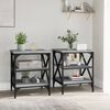 vidaXL Mesas de apoio 2 pcs 40x42x50 cm derivados madeira cinza sonoma