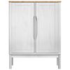 vidaXL Buffet FLORO Branco 70 x 30 x 70,5 cm Madeira de Pinho S&oacute;lido
