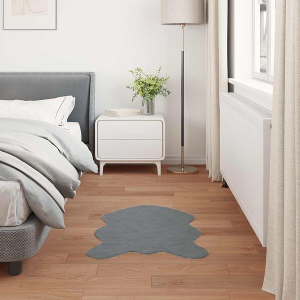 vidaXL Tapete de Pelo Sint&eacute;tico de Coelho Olite Antracite 80 x 120 cm