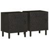 vidaXL Mesas de cabeceira 2 pcs 40x33x46 cm mangueira maci&ccedil;a preto