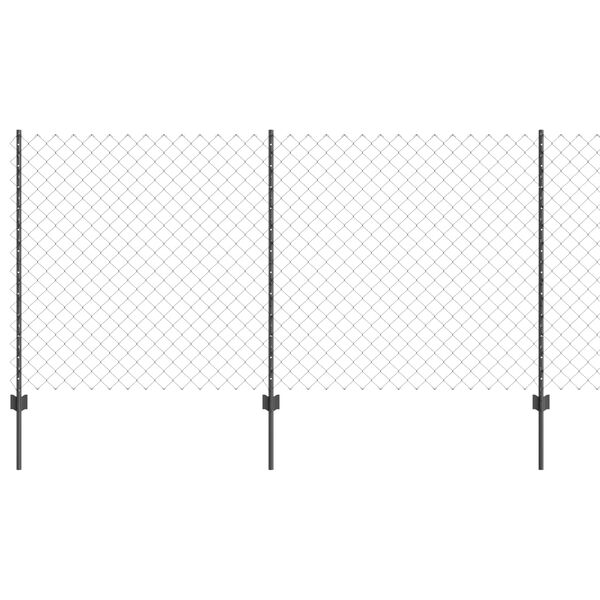vidaXL Cerca com Poste Cinzeto 1,2 x 25 m A&ccedil;o e PVC