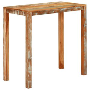 vidaXL Mesa de bar 112x55x108 cm madeira recuperada maci&ccedil;a