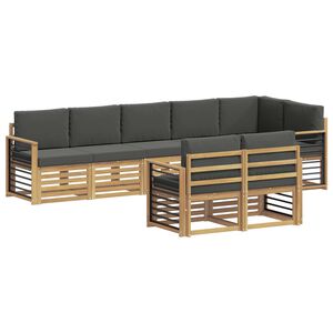 vidaXL Conjunto de Sof&aacute;s para Exterior 8 unid. Branco e Antracite