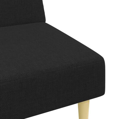 vidaXL 2 pcs conjunto de sofás tecido preto