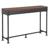 vidaXL Mesa consola com 2 gavetas 120x30x75 cm madeira de abeto maci&ccedil;a