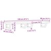 vidaXL Prateleira de parede p/ lavat&oacute;rio a&ccedil;o/madeira de ac&aacute;cia maci&ccedil;a