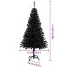 vidaXL &Aacute;rvore de Natal com 150 LEDs com suporte Preto 150 cm PVC