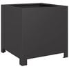vidaXL Vaso/floreira de jardim 40x40x40 cm a&ccedil;o preto