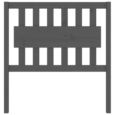 vidaXL Cabeceira de cama 95,5x4x100 cm pinho maciço cinzento