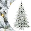 vidaXL &Aacute;rvore de Natal Articulada Artificial Branco 210 cm PVC e A&ccedil;o