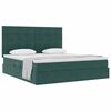 vidaXL Cama com arruma&ccedil;&atilde;o e colch&atilde;o Verde Escuro 180 x 200 cm Veludo
