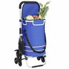 vidaXL Carrinho de Compras Azul 47 x 39 x 100.5 cm Tecido Oxford