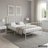 vidaXL Estrutura de cama 120x200 cm metal branco