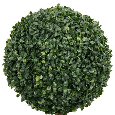 vidaXL Planta artificial buxo em forma de esfera com vaso 119 cm verde