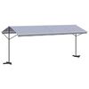 vidaXL Toldo de p&eacute; 600x300 cm tecido e a&ccedil;o azul e branco