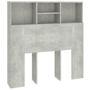 vidaXL Arm&aacute;rio de cabeceira 100x19x103,5 cm cinzento cimento