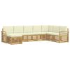 vidaXL Conjunto de Sof&aacute;s para Exterior 8 pcs Branco e Creme