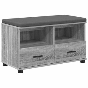 vidaXL Banco de Hall Sonoma cinza 80 x 38 x 46 cm