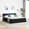 vidaXL Cama com arruma&ccedil;&atilde;o e colch&atilde;o com colch&atilde;o Preto 180 x 200 cm