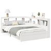 vidaXL Cama com estante sem colch&atilde;o 120x200 cm pinho maci&ccedil;o branco