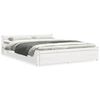 vidaXL Estrutura de cama 160x200 cm madeira maci&ccedil;a branco