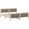 vidaXL Estrutura da Cama Cinzento-acastanhado 200 x 200 cm tecido